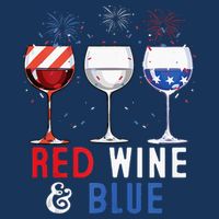 Red Wine And Blue Funny 4th Of July Wine Lover Infant Baby Jersey Bodysuit