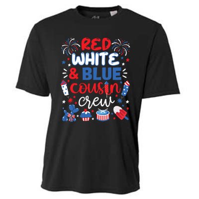 Red White And Blue Cousin Crew 2024 4th July Matching Family Cooling Performance Crew T-Shirt