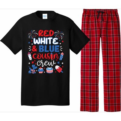 Red White And Blue Cousin Crew 2024 4th July Matching Family Pajama Set