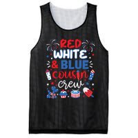 Red White And Blue Cousin Crew 2024 4th July Matching Family Mesh Reversible Basketball Jersey Tank