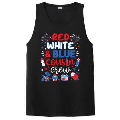 Red White And Blue Cousin Crew 2024 4th July Matching Family PosiCharge Competitor Tank