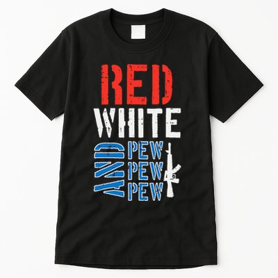 Red White And Pewpewpew Gun Tall T-Shirt