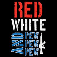 Red White And Pewpewpew Gun Poster