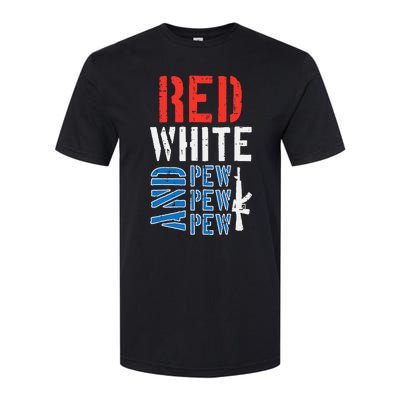 Red White And Pewpewpew Gun Softstyle® CVC T-Shirt