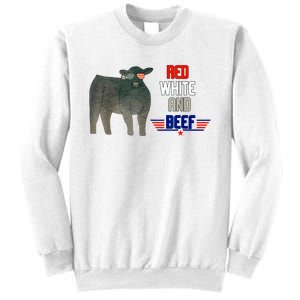 Red White And Beef Funny 4th Of July Independence Day Sweatshirt