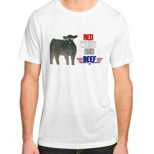 Red White And Beef Funny 4th Of July Independence Day Adult ChromaSoft Performance T-Shirt