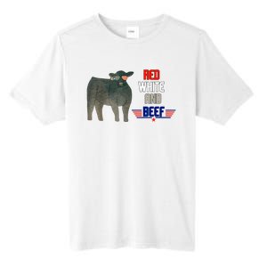 Red White And Beef Funny 4th Of July Independence Day Tall Fusion ChromaSoft Performance T-Shirt