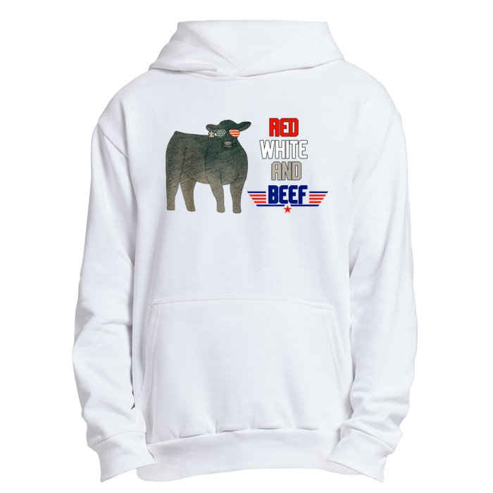 Red White And Beef Funny 4th Of July Independence Day Urban Pullover Hoodie