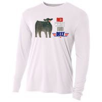 Red White And Beef Funny 4th Of July Independence Day Cooling Performance Long Sleeve Crew