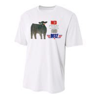 Red White And Beef Funny 4th Of July Independence Day Performance Sprint T-Shirt