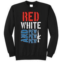 Red White And Pewpewpew Gun Sweatshirt