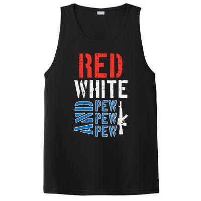 Red White And Pewpewpew Gun PosiCharge Competitor Tank