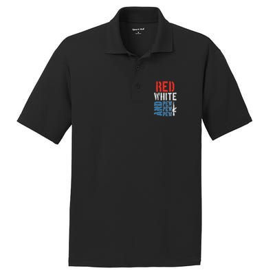 Red White And Pewpewpew Gun PosiCharge RacerMesh Polo