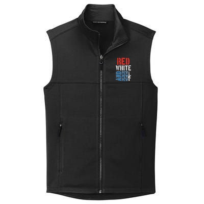 Red White And Pewpewpew Gun Collective Smooth Fleece Vest