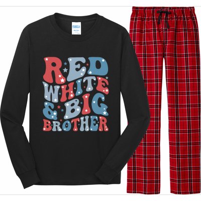 Red White And Bog Brother Long Sleeve Pajama Set