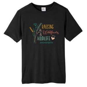 Raising Wildflowers And Wildlife Mom Of Both Mom Mothers Day Tall Fusion ChromaSoft Performance T-Shirt