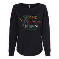 Raising Wildflowers And Wildlife Mom Of Both Mom Mothers Day Womens California Wash Sweatshirt