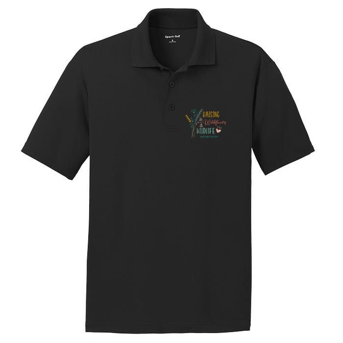 Raising Wildflowers And Wildlife Mom Of Both Mom Mothers Day PosiCharge RacerMesh Polo