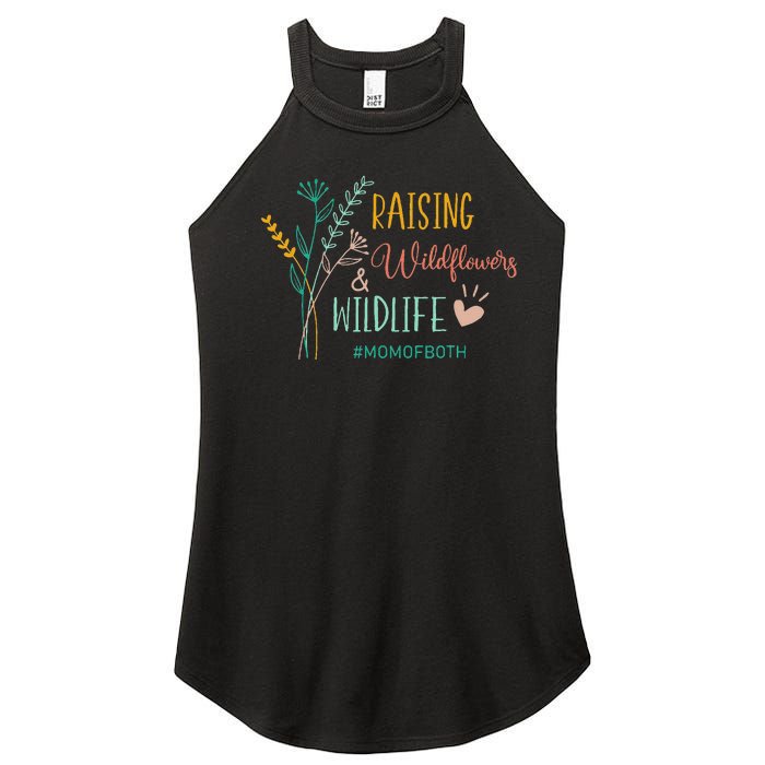 Raising Wildflowers And Wildlife Mom Of Both Mom Mothers Day Women's Perfect Tri Rocker Tank