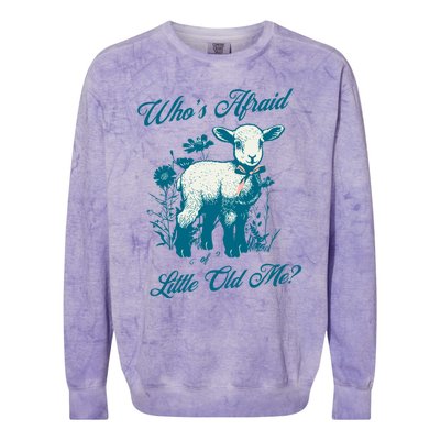 Retro Whos Afraid Of Little Old Me Ttpd Colorblast Crewneck Sweatshirt