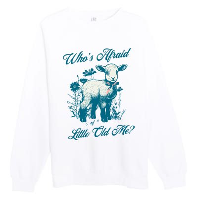 Retro Whos Afraid Of Little Old Me Ttpd Premium Crewneck Sweatshirt