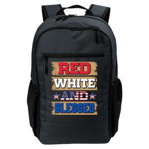 Red White And Blue And Blessed 4th Of July Patriotic Cute Gift Daily Commute Backpack