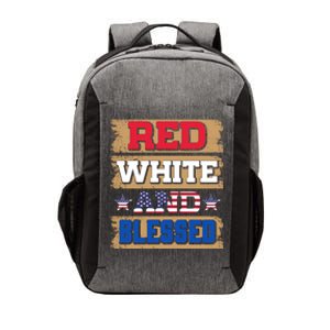 Red White And Blue And Blessed 4th Of July Patriotic Cute Gift Vector Backpack