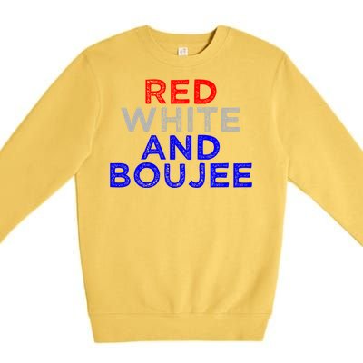 Red White And Boujee 4th Of July Fireworks Patriotic Gift Premium Crewneck Sweatshirt