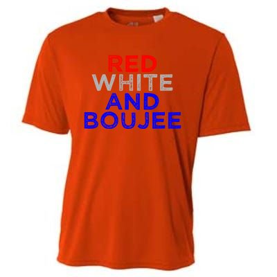 Red White And Boujee 4th Of July Fireworks Patriotic Gift Cooling Performance Crew T-Shirt