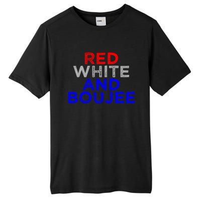 Red White And Boujee 4th Of July Fireworks Patriotic Gift Tall Fusion ChromaSoft Performance T-Shirt