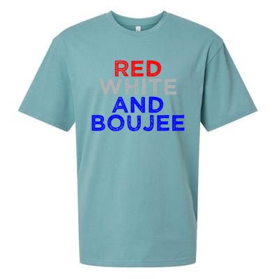 Red White And Boujee 4th Of July Fireworks Patriotic Gift Sueded Cloud Jersey T-Shirt