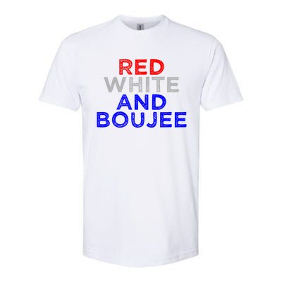 Red White And Boujee 4th Of July Fireworks Patriotic Gift Softstyle CVC T-Shirt