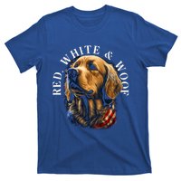 Red White And Woof Patriotic Golden Retriever Lover July 4th Gift T-Shirt