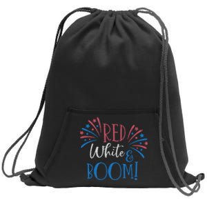 Red White And Boom 4th Of July Sweatshirt Cinch Pack Bag