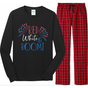 Red White And Boom 4th Of July Long Sleeve Pajama Set