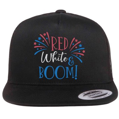 Red White And Boom 4th Of July Flatbill Hat
