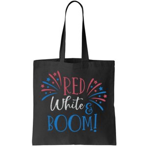 Red White And Boom 4th Of July Tote Bag