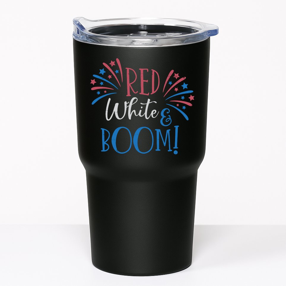 Red White And Boom 4th Of July Tumbler