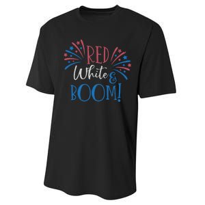 Red White And Boom 4th Of July Performance Sprint T-Shirt