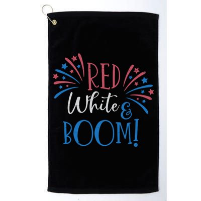 Red White And Boom 4th Of July Golf Towel