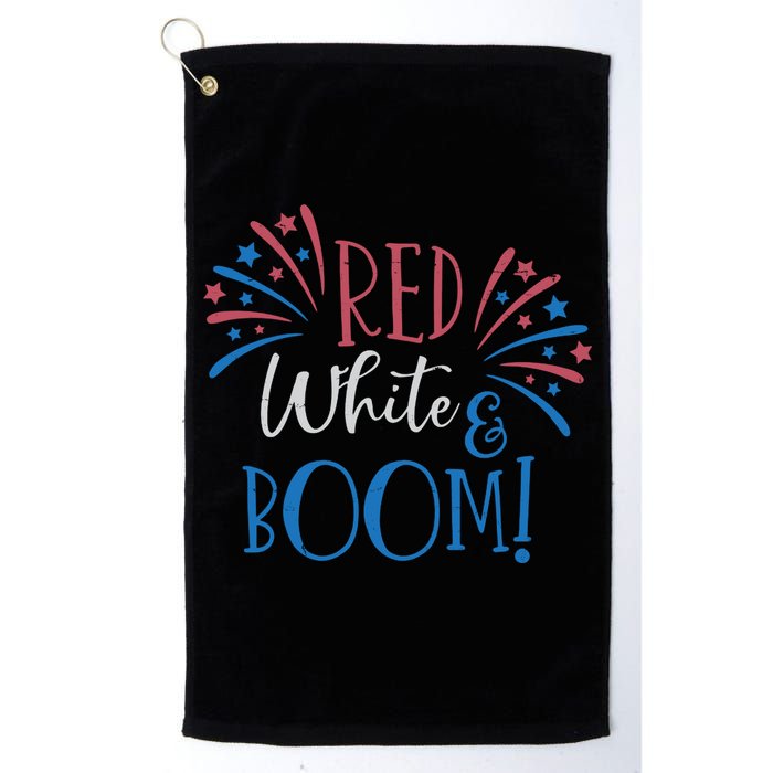 Red White And Boom 4th Of July Golf Towel
