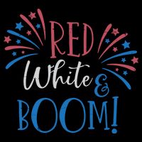 Red White And Boom 4th Of July Womens T-Shirt
