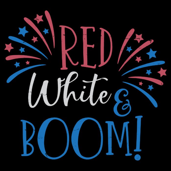 Red White And Boom 4th Of July Womens T-Shirt