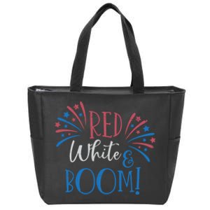 Red White And Boom 4th Of July Zip Tote Bag