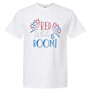 Red White And Boom 4th Of July Garment-Dyed Heavyweight T-Shirt