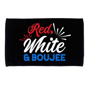 Red White And Boujee American Flag Colors Cool Gift Microfiber Hand Towel