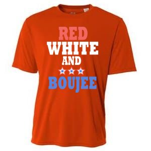 Red White And Boujee Funny 4th Of July Patriotic July Fourth Gift Cooling Performance Crew T-Shirt