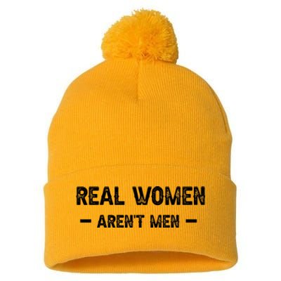 Real Women Arent Men Pom Pom 12in Knit Beanie