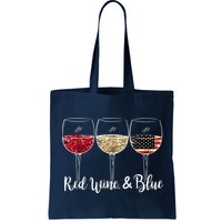 Red Wine And Blue Funny 4th Of July Drinking Wine Lover Bag