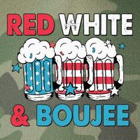 Red White And Boujee Retro 4th Of July Drinking Legacy Tie Dye Trucker Hat